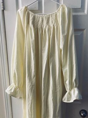 Smocked Flannel Nightgown